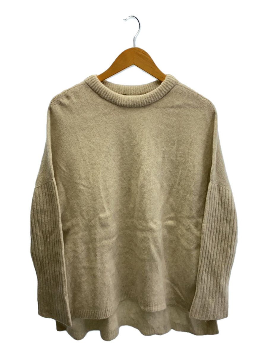 【中古】IENA◆セーター(厚手)/--/ウール/BEG/無地/22-080-900-7200-3-0/カシミヤ混//【レディースウェア】