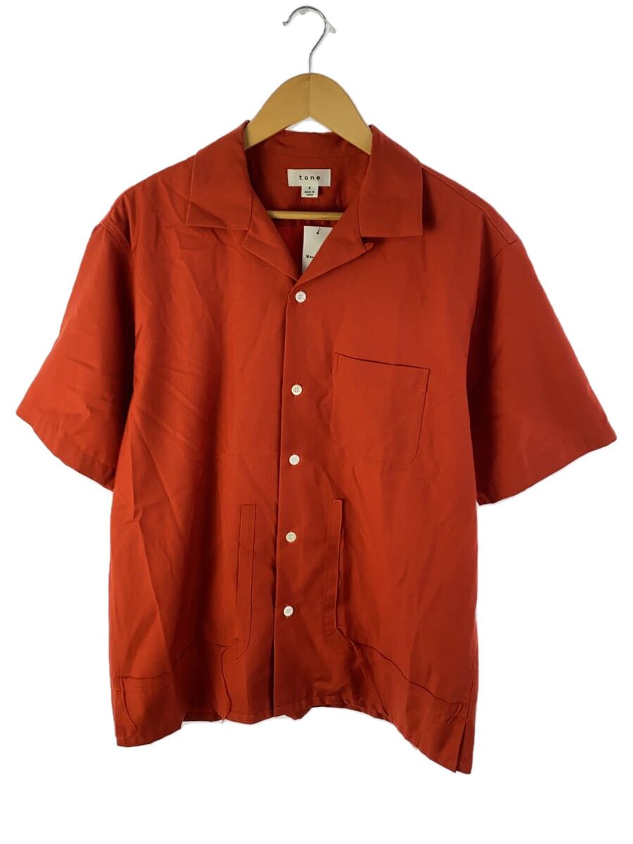 【中古】tone◆半袖シャツ/2/ポリエステル/ORN/無地/TO-SS18-SS02【メンズウェア】