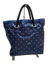 【中古】LESPORTSAC◆MEDIUM 2 WAY TOTE/トートバッグ/ナイロン/NVY/ドット/HV19A【バッグ】