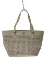 【中古】kate spade new york◆ハンドバッグ/--/WHT/S338【バッグ】