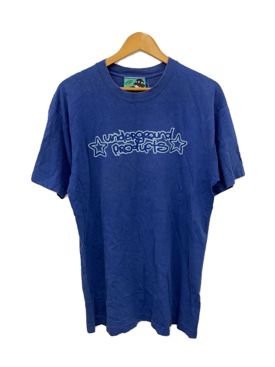undergroun products/Tシャツ/L/コットン/BLU/プリント