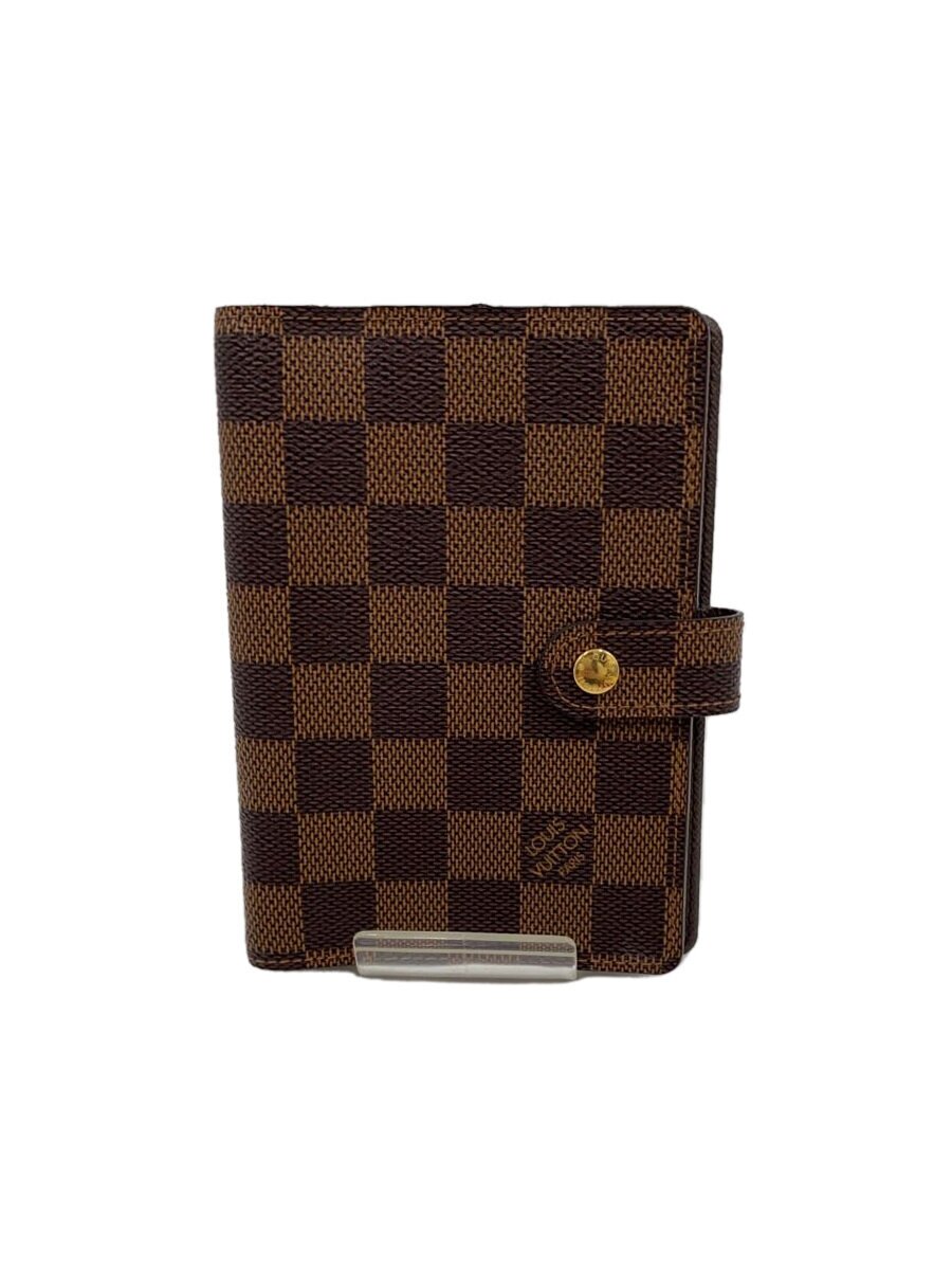【中古】LOUIS VUITTON◆アジェンダPM_ダミエ・エベヌ_BRW/--/BRW/総柄/レディース【服飾雑貨他】