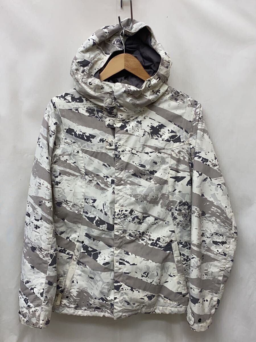 【中古】BURTON◆スノーボードスキージャケットxパンツ/ウィンターウェアー/M/WHT【スポーツ】