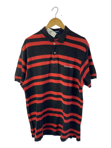 【中古】POLO SPORT◆ポロシャツ/L/コットン/BLK/ボーダー【メンズウェア】 【中古】POLO SPORT◆ポロシャツ/L/コットン/BLK/ボーダー【メンズウェア】