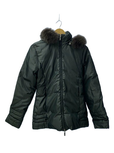 【中古】MONCLER◆ダウンジャケット/0/ポリエステル/GRY【レディースウェア】 【中古】MONCLER◆ダウンジャケット/0/ポリエステル/GRY【レディースウェア】