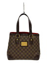 【中古】LOUIS VUITTON◆ハムステッドPM_ダミエ・エベヌ_BRW/PVC/BRW【バッグ】