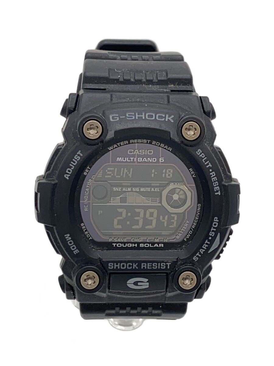【中古】CASIO◆ソーラー腕時計・G-SHOCK/デジタル/ラバー/BLK/BLK【服飾雑貨他】