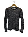 【中古】JUNYA WATANABE COMME des GARCONS◆メッシュカットソー/S/コットン/BLK/JM-T017【レディースウェア】