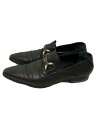 【中古】roberto cavalli◆ドレスシューズ/40/ブラック/レザー/【シューズ】