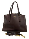 【中古】COACH◆トートバッグ/レザー/BRW/無地/32937//【バッグ】