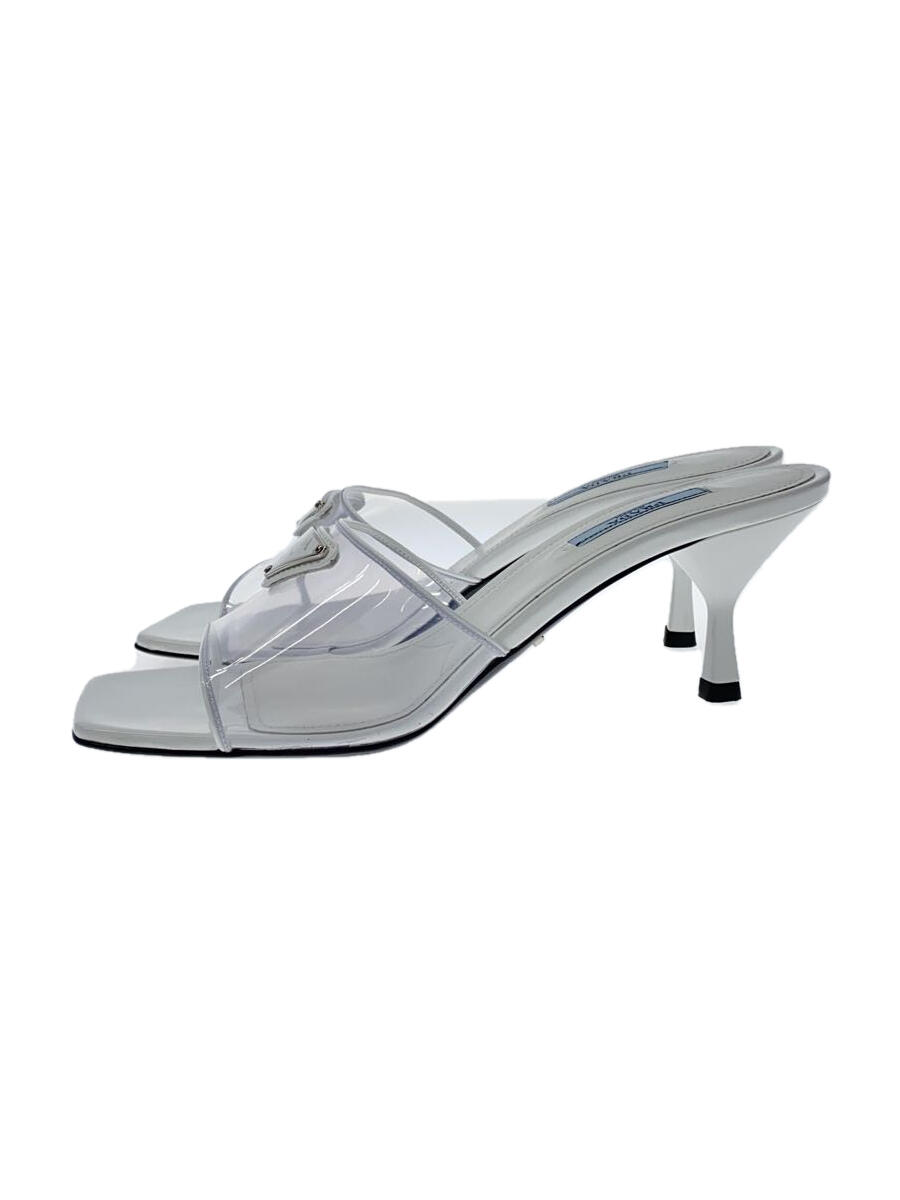 【中古】PRADA◆サンダル/38/WHT/1XX644【シューズ】