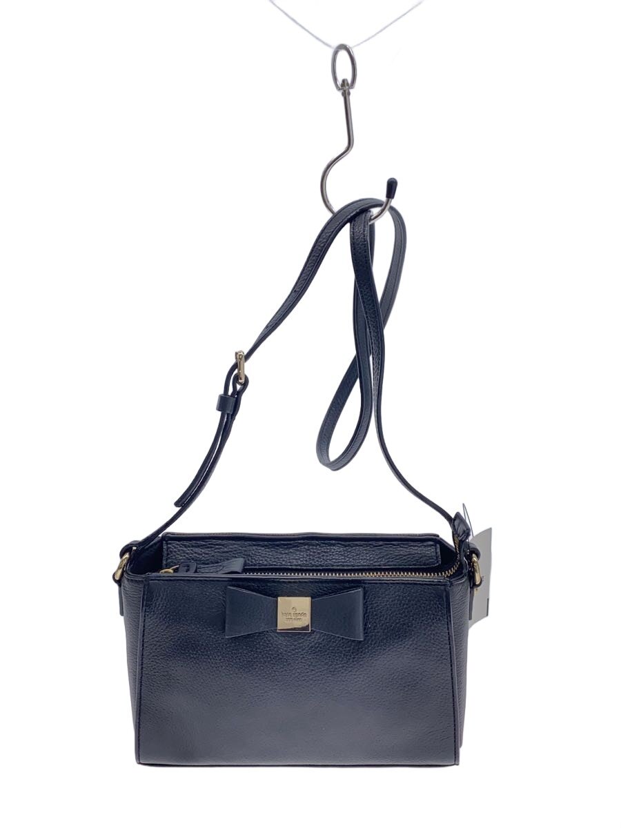 KATE SPADE - 【中古】kate spade new york◆ショルダーバッグ/レザー/BLK/無地【バッグ】