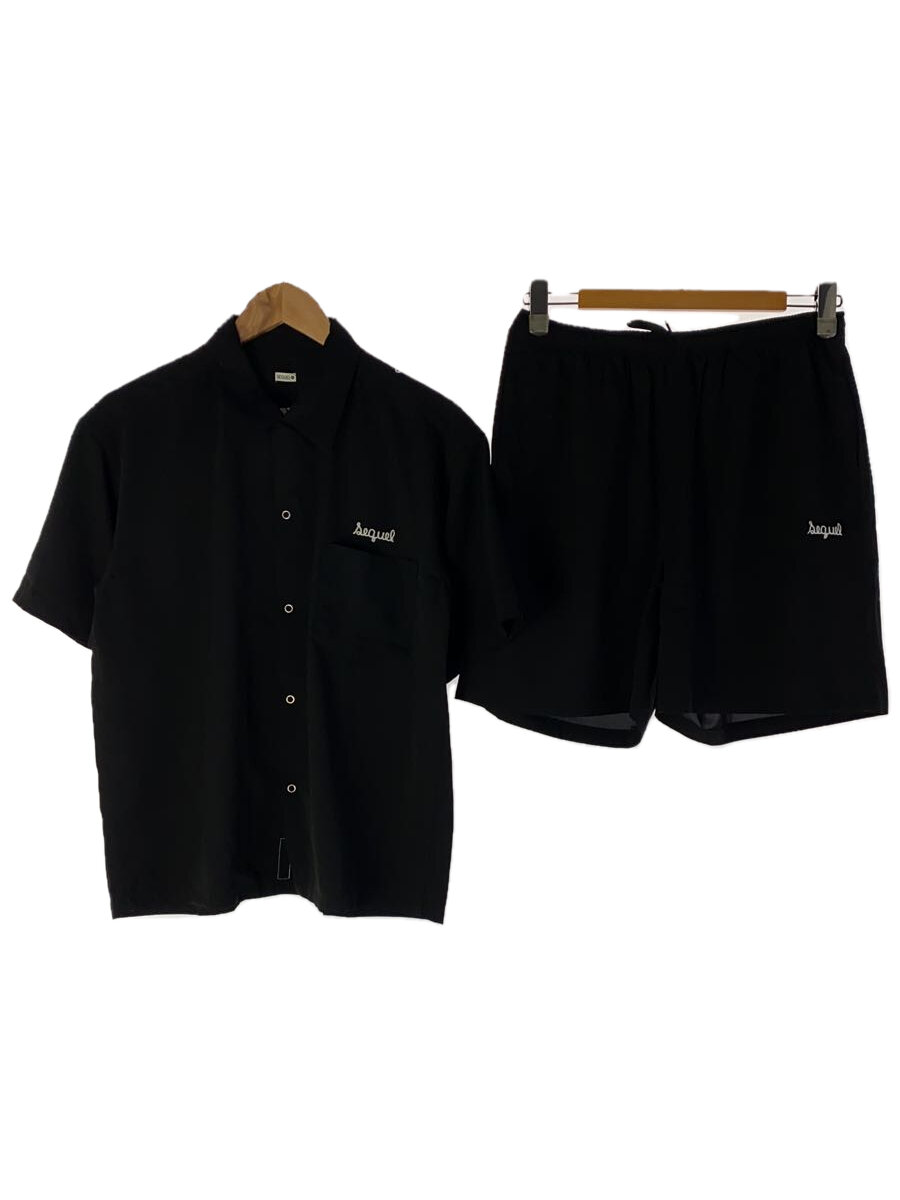 【中古】SEQUEL◆セットアップ/S/ポリエステル/BLK/SQ-24SS-SHSP-01【メンズウェア】