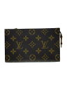 【中古】LOUIS VUITTON◆ポッシュ・トワレット15_モノグラム・キャンバス_BRW/PVC/BRW【バッグ】