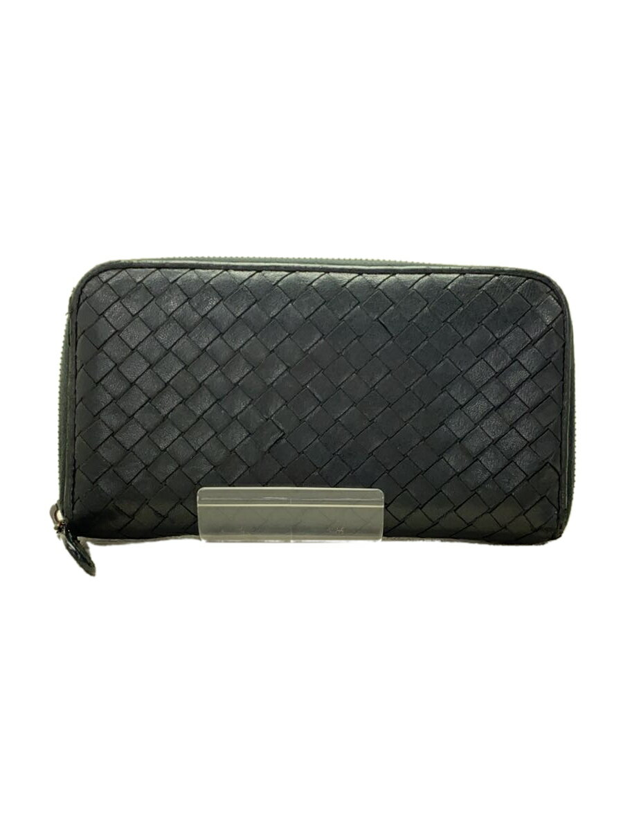 【中古】BOTTEGA VENETA◆長財布/--/BLK/