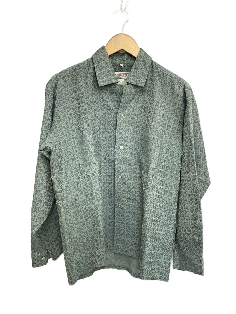【中古】70s～80s/SPORTS WEAR SHIRTS/開襟長袖シャツ/--/--/GRY/総柄【メンズウェア】