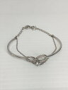【中古】Swarovski◆ブレスレット/--/SLV/レディース/シルバー/アクセサリー/ストーン/2連【服飾雑貨他】