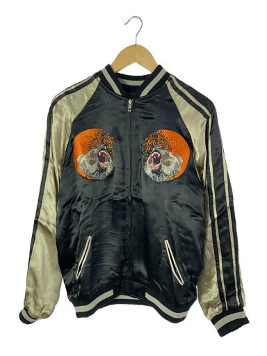 【中古】SATORI◆スカジャン/L/レーヨン/BLK【メンズウェア】 【中古】SATORI◆スカジャン/L/レーヨン/BLK【メンズウェア】