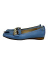 【中古】COACH◆フラットパンプス/US6.5/BLU/p481【シューズ】