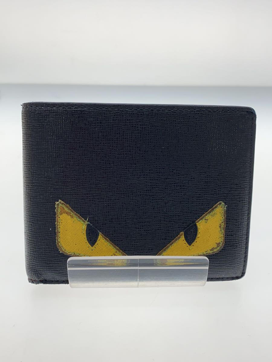 【中古】FENDI◆2つ折り財布/レザー/BLK/レディース/7M0001-073【服飾雑貨他】