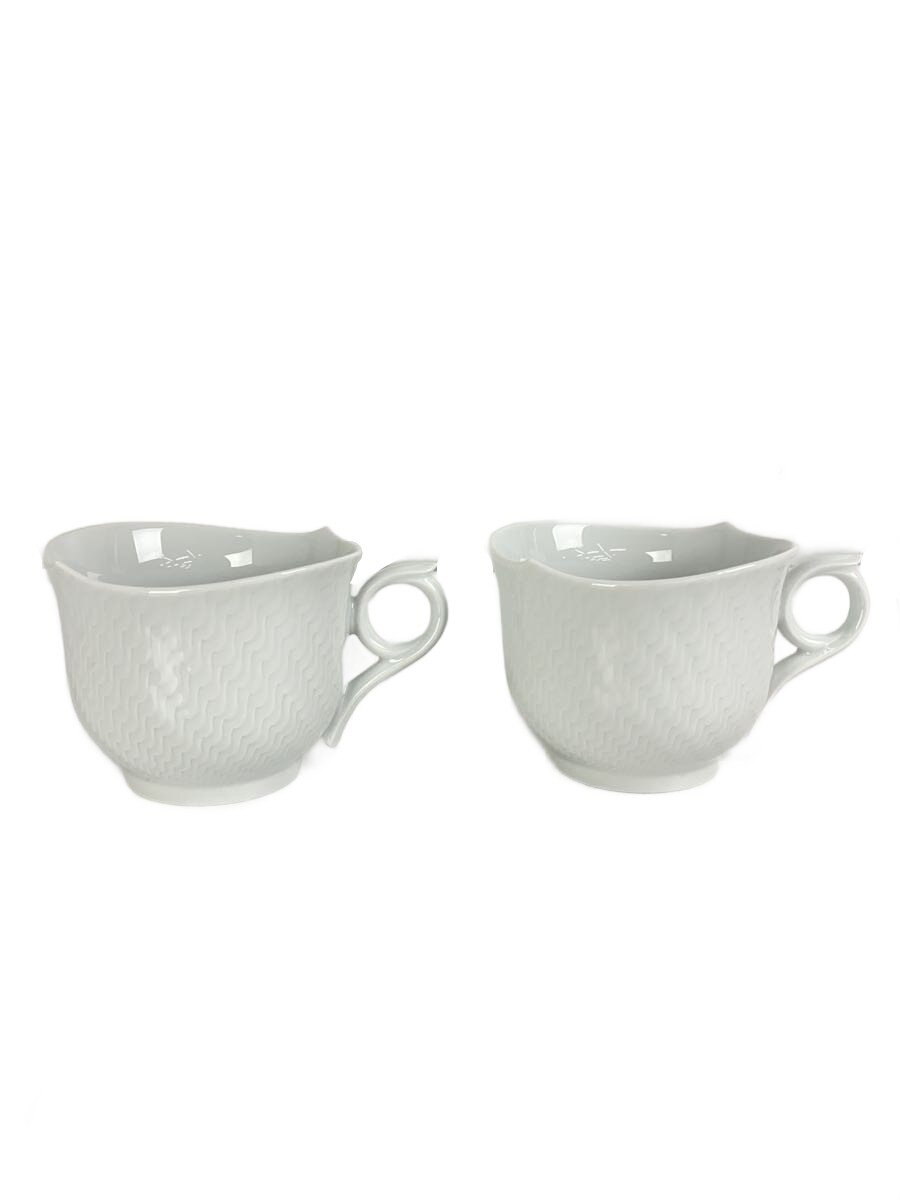 【中古】Meissen◆カップのみ/2点セット/ホワイト/波の戯れ【キッチン用品】