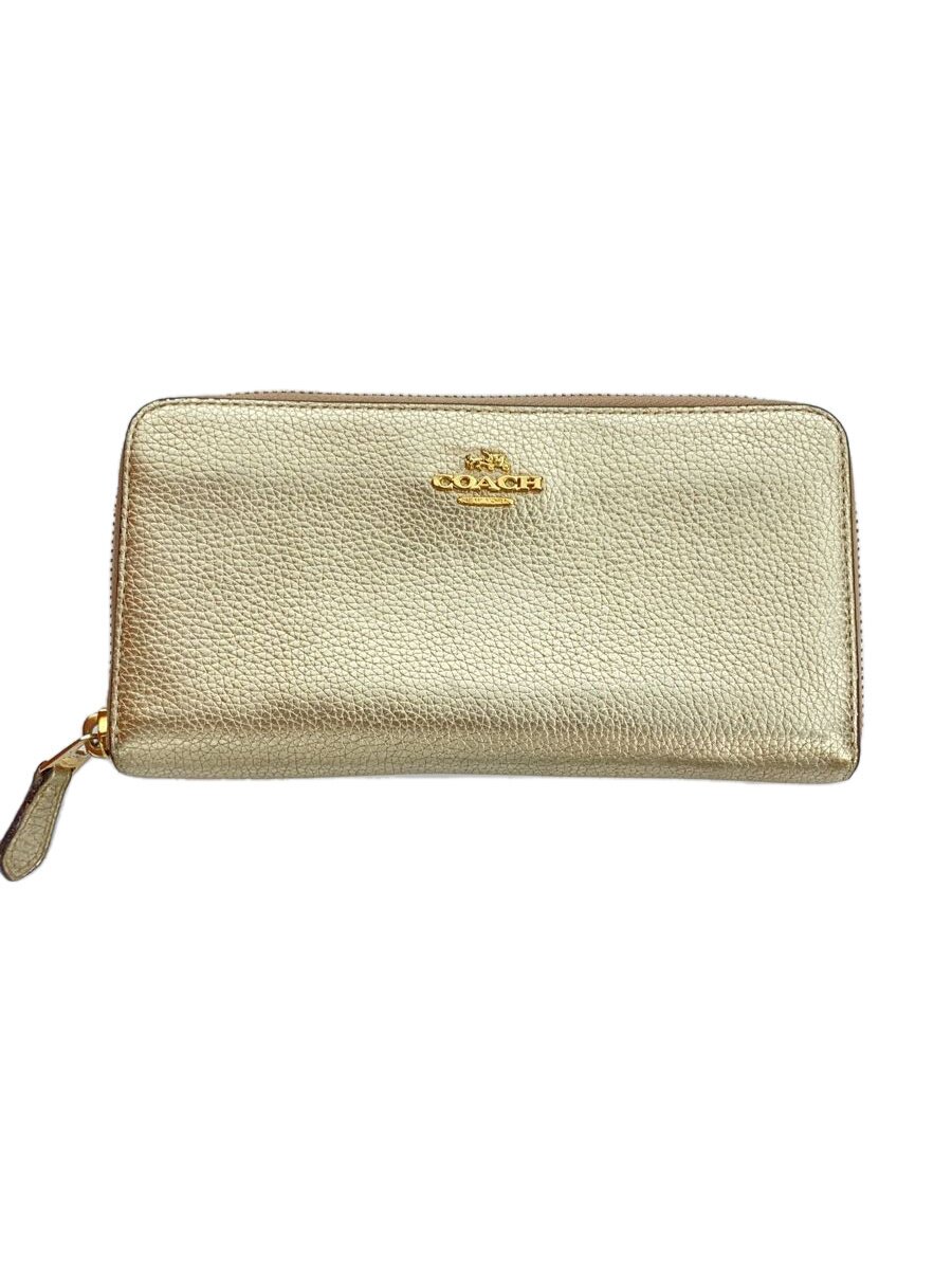【中古】COACH◆長財布/レザー/GLD/レディース【服飾雑貨他】