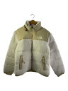 【中古】THE NORTH FACE◆HIGH PILE NUPTSE JACKET/ダウンジャケット/M/ポリエステル/クリーム【メンズウェア】