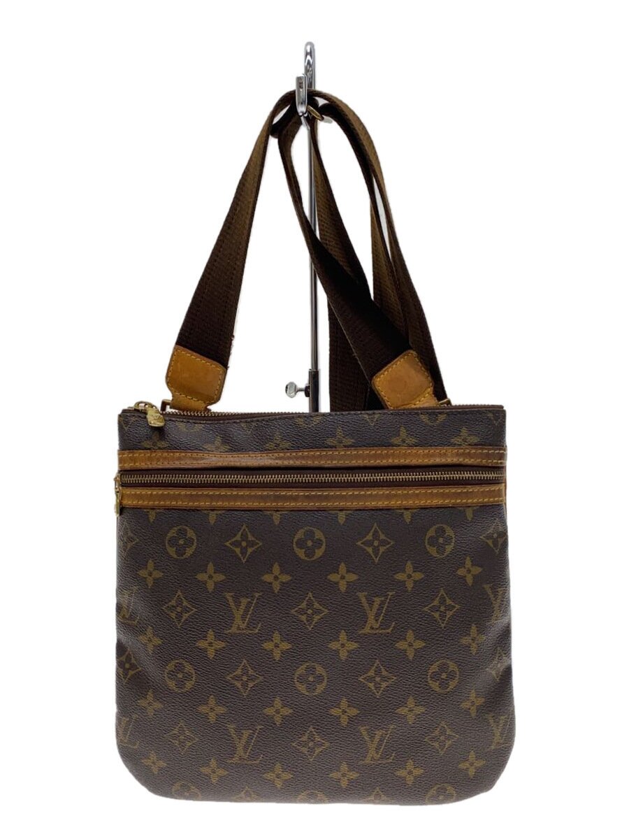 【中古】LOUIS VUITTON◆ポシェット・ボスフォール_モノグラム・キャンバス_BRW/PVC/BRW//【バッグ】