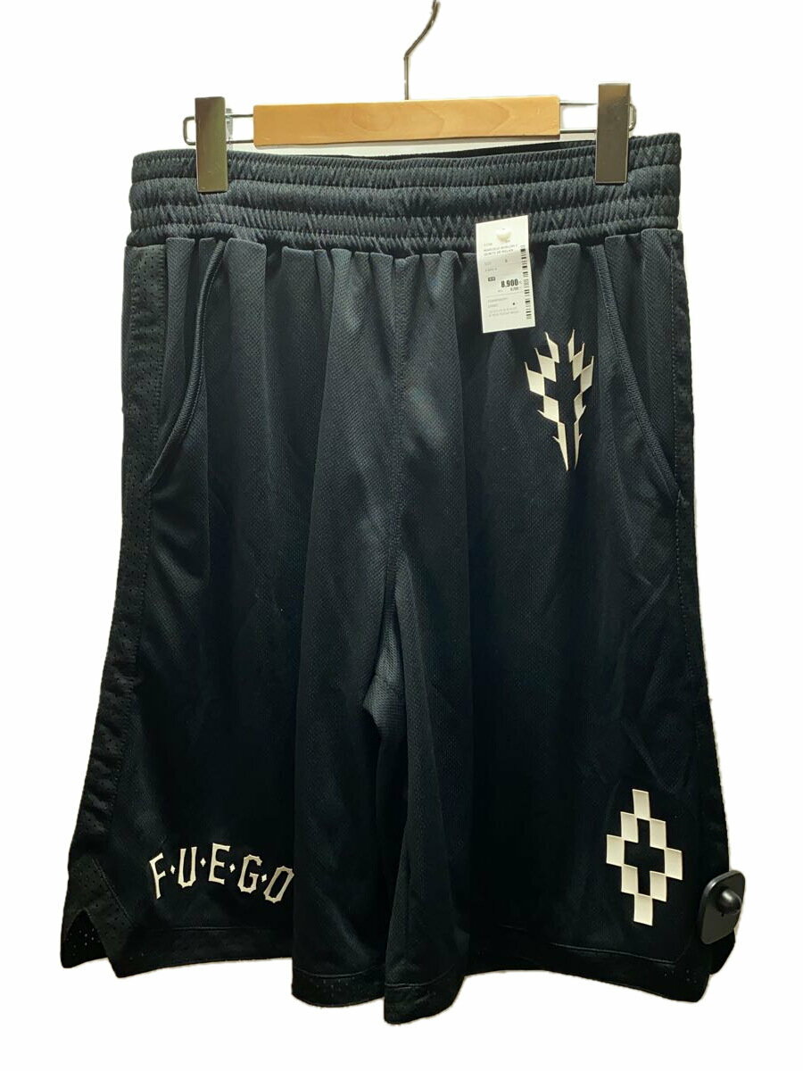 【中古】MARCELO BURLON COUNTY OF MILAN◆ショートパンツ/S/ポリエステル/BLK【メンズウェア】