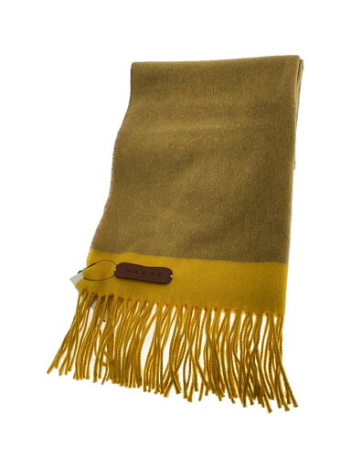 【中古】MARNI◆YARN DYED WOOL CACHEMIRE/カシミヤ混マフラー/ウール/イエロー/レディース/タグ付き【服飾雑貨他】 【中古】MARNI◆YARN DYED WOOL CACHEMIRE/カシミヤ混マフラー/ウール/イエロー/レディース/タグ付き【服飾雑貨他】