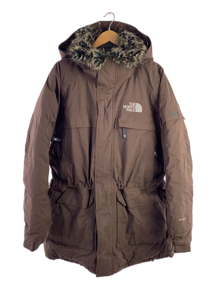 【中古】THE NORTH FACE◆ダウンジャケット/L/ナイロン/ブラウン【メンズウェア】