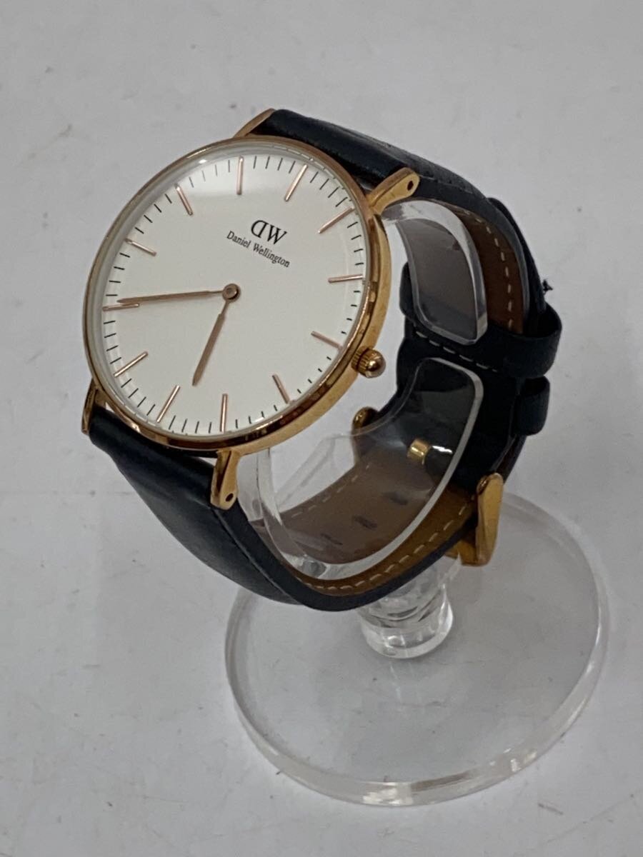 【中古】Daniel Wellington◆腕時計/アナログ/レザー/WHT/BLK//【服飾雑貨他】 2