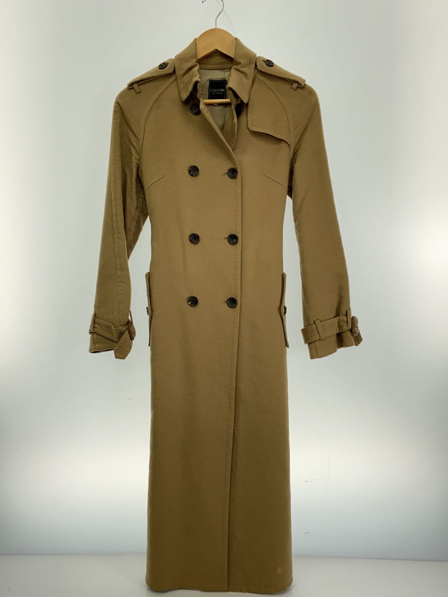 【中古】DEUXIEME CLASSE L’allure◆トレンチコート/38/カシミア/CML/無地【レディースウェア】
