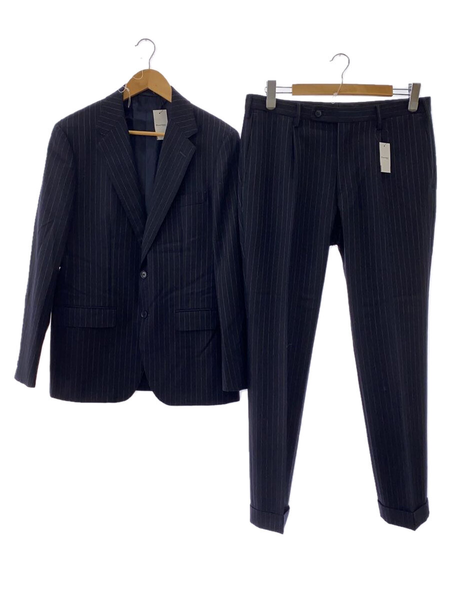 【中古】UNITED ARROWS◆UADTピンストライプ2Bスーツ/50/ウール/BLK/ストライプ/1123-161-5186【メンズウェア】