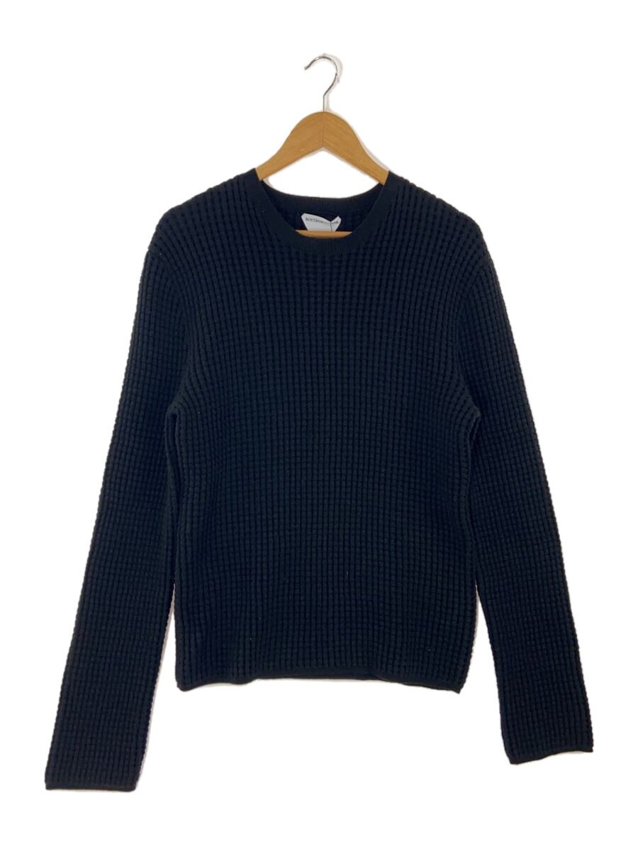 【中古】BOTTEGA VENETA◆ニット・セーター(厚手)/M/--/BLK/無地/670736【メンズウェア】