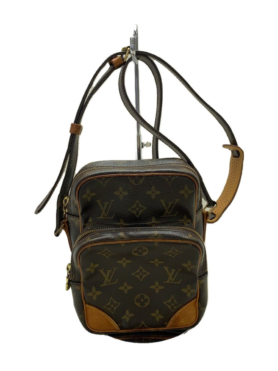 【中古】LOUIS VUITTON◆アマゾン_モノグラム・キャンバス_BRW/PVC/BRW/総柄【バッグ】