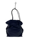 【中古】LOEWE◆ショルダーバッグ/フラメンコノットショルダー/レザー/ネイビー【バッグ】