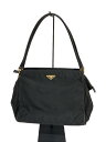 【中古】PRADA◆トライアングルロゴ/プレート/トートバッグ/ナイロン/BLK/ブラック【バッグ】(4)