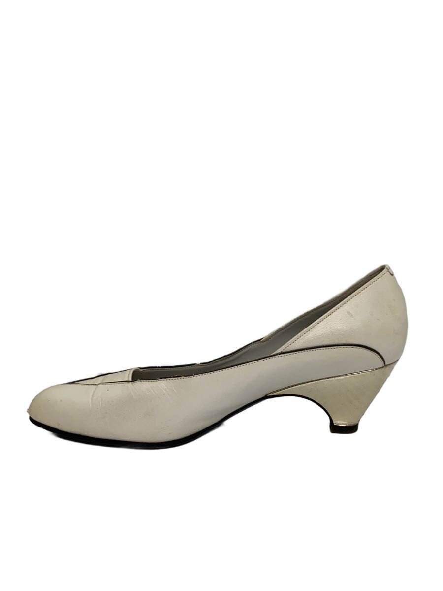 【中古】Christian Dior◆パンプス/UK6.5/WHT/レザー/027454【シューズ】