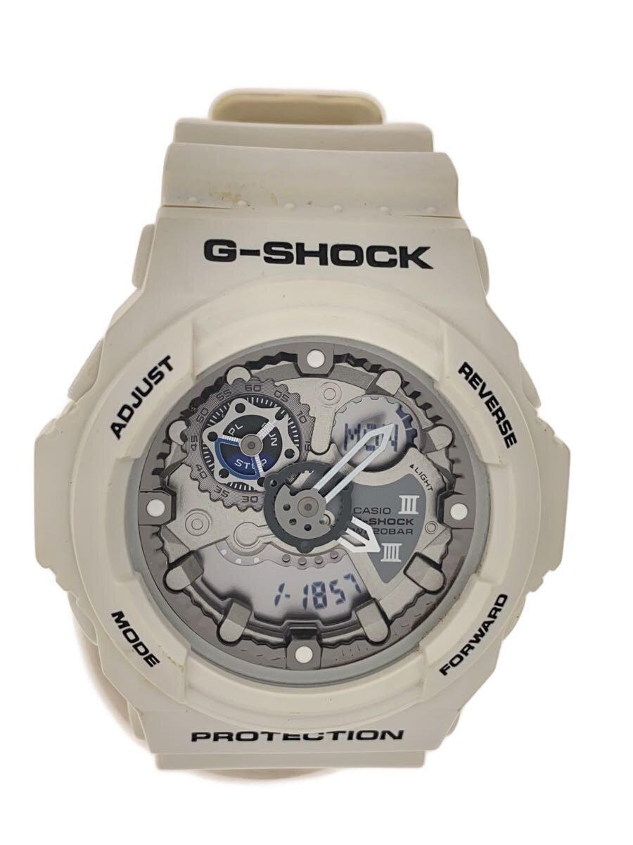 【中古】CASIO◆クォーツ腕時計・G-SHOCK/デジアナ/WHT/WHT【服飾雑貨他】