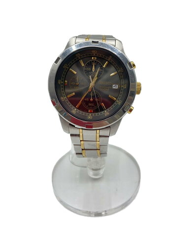 【中古】SEIKO◆クォーツ腕時計/アナログ/ステンレス/BRW/SLV/4T57-00B0【服飾雑貨他】 【中古】SEIKO◆クォーツ腕時計/アナログ/ステンレス/BRW/SLV/4T57-00B0【服飾雑貨他】