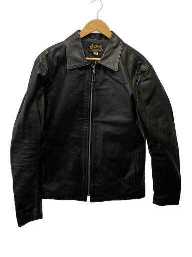 【中古】BUCO◆STYLE KING/レザージャケット・ブルゾン/44/馬革/BLK/BJ21002【メンズウェア】 【中古】BUCO◆STYLE KING/レザージャケット・ブルゾン/44/馬革/BLK/BJ21002【メンズウェア】