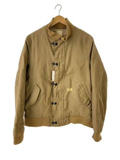 【中古】WTAPS◆デッキジャケット/コットン/ベージュ/m-43/フロントフック/ワンポイントロゴ//【メンズウェア】 【中古】WTAPS◆デッキジャケット/コットン/ベージュ/m-43/フロントフック/ワンポイントロゴ//【メンズウェア】