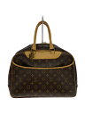 【中古】LOUIS VUITTON◆ボストンバッグ/レザー/BRW/総柄/トゥルーヴィル【バッグ】