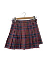 【中古】MILK◆TEDDY CHECK ミニ SK/ポリエステル/RED/チェック/10233123【レディースウェア】