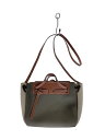【中古】LOEWE◆ショルダーバッグ/レザー/グリーン/無地【バッグ】