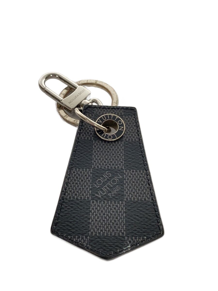 【中古】LOUIS VUITTON◆キーホルダー・アンシャッペ_ダミエ・グラフィット/--/BLK/総柄/メンズ【服飾雑貨他】