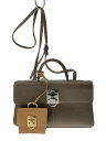 【中古】CAFUNE◆STANCE WALLET/ハンドバッグ/ショルダー/レザー/GRY/無地【バッグ】