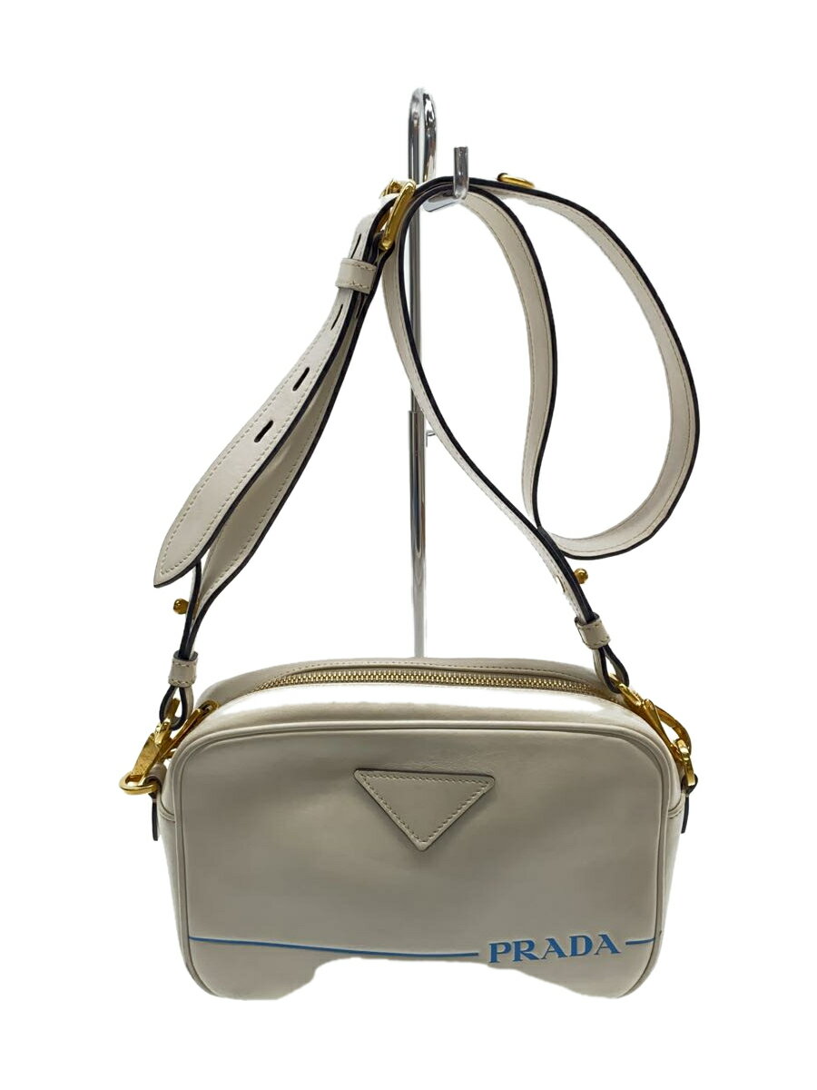 【中古】PRADA◆ショルダーバッグ[仕入]/レザー/WHT/無地/1BH093【バッグ】(4)