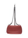 【中古】BOTTEGA VENETA◆ボッテガヴェネタ/イントレチャート/スモールショルダー/チェーンショルダーバッグ/レザー/ピンク【バッグ】